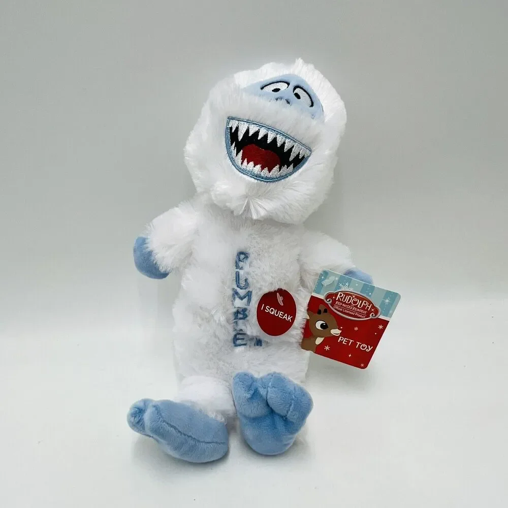 Rudolph The Red Nosed Reindeer Bumble Plush Dog Toy Squeaker New